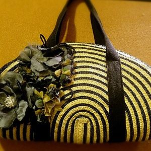 Authentic Kontessa Wicker Handbag, Vintage Style